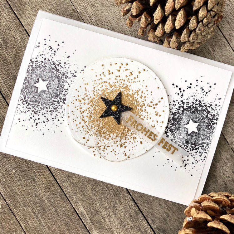 Stern-Splatter zu Weihnachten