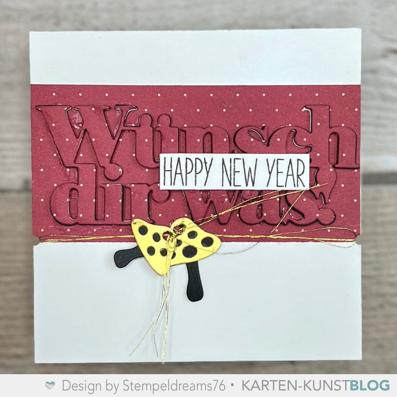 Karte mit schwarz/goldenem Pilz