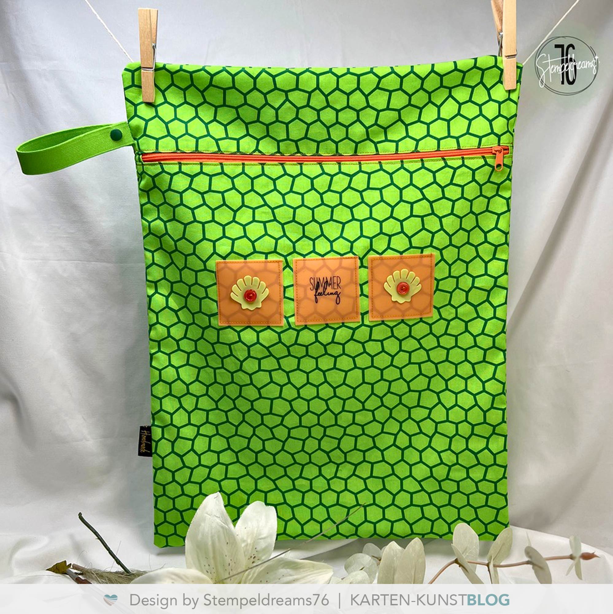 Sommerliche Tasche mit Stempeln & Stanzen