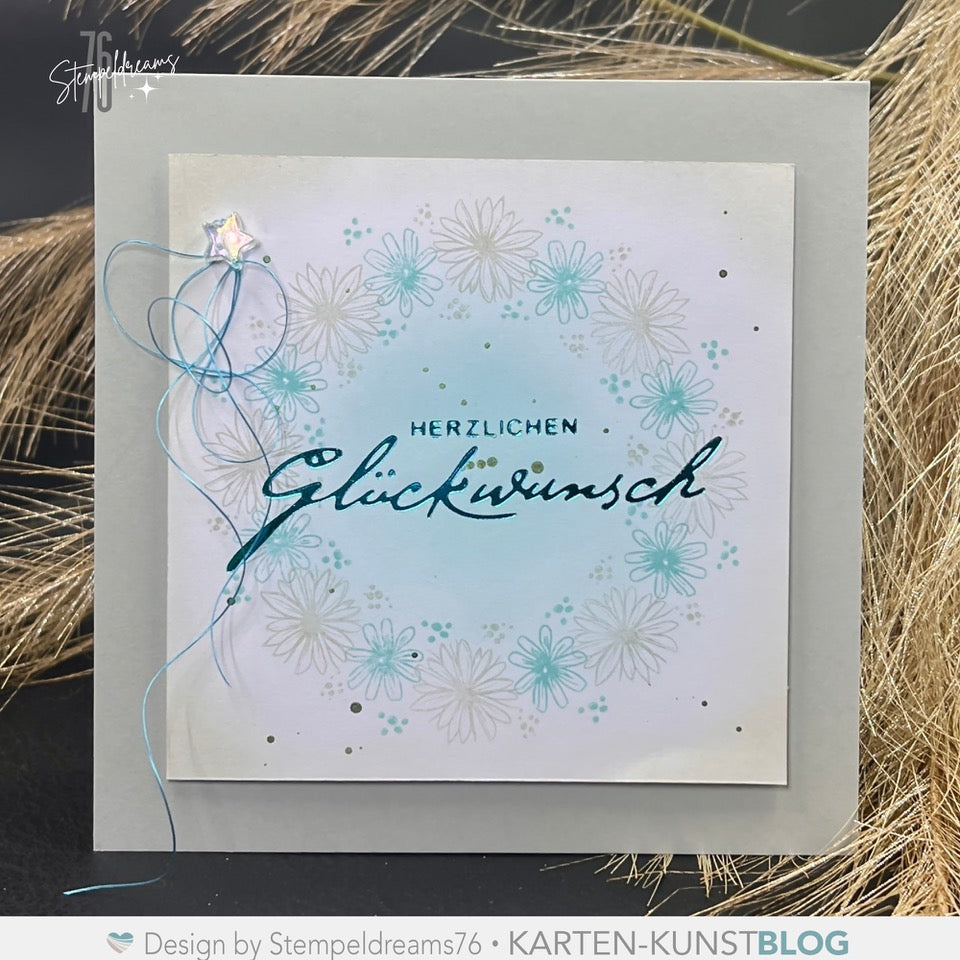 Zarte Geburtstagskarte mit Circulus8 und Hot Foil Akzent