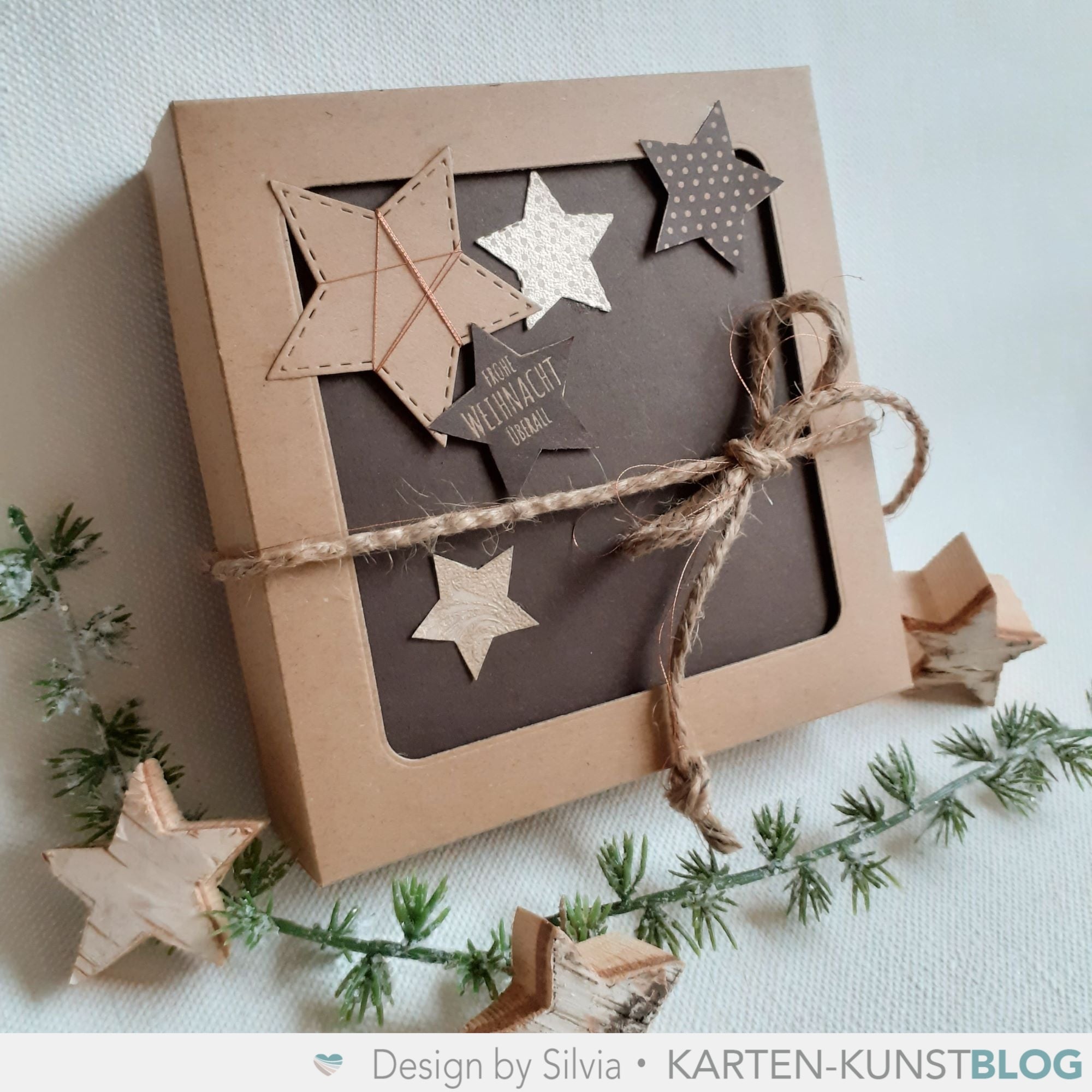 Natürlich und festlich: Geschenkbox aus Kraftkarton