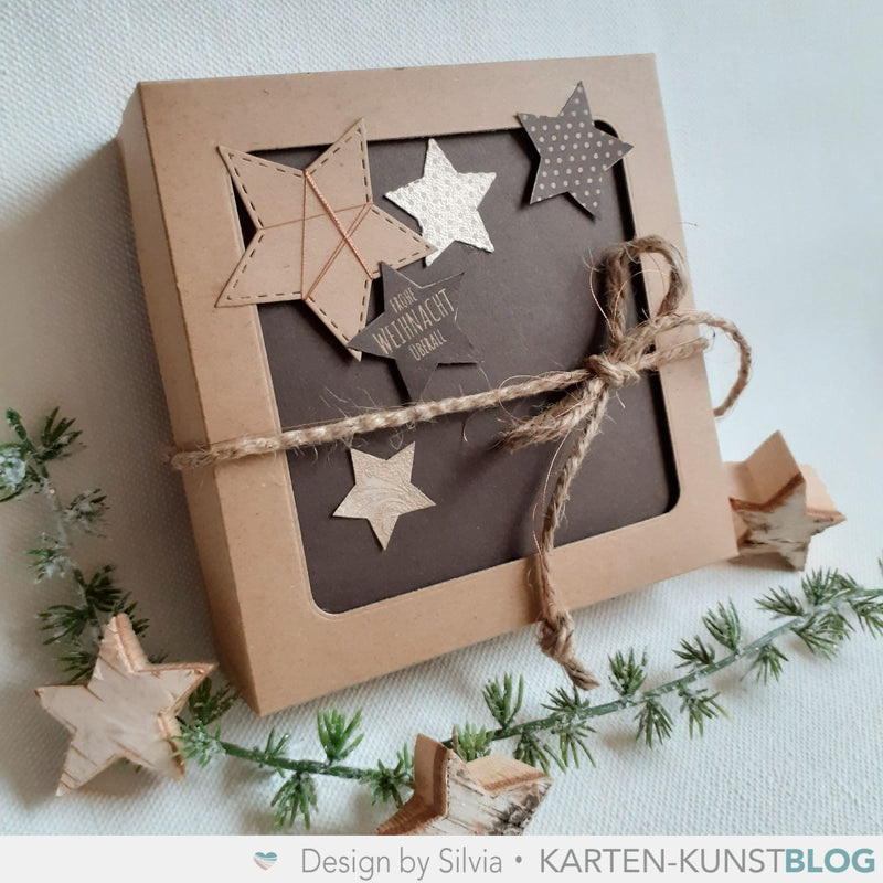Natürlich und festlich: Geschenkbox aus Kraftkarton