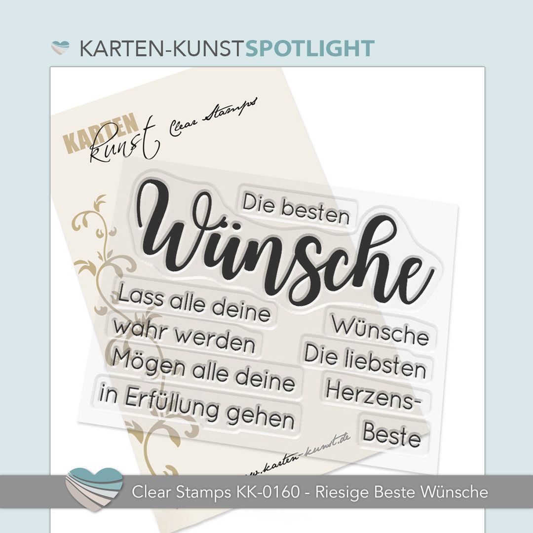 Karten-Kunst Produkt-Spotlight: Clear Stamps KK-0160 - Riesige Beste Wünsche