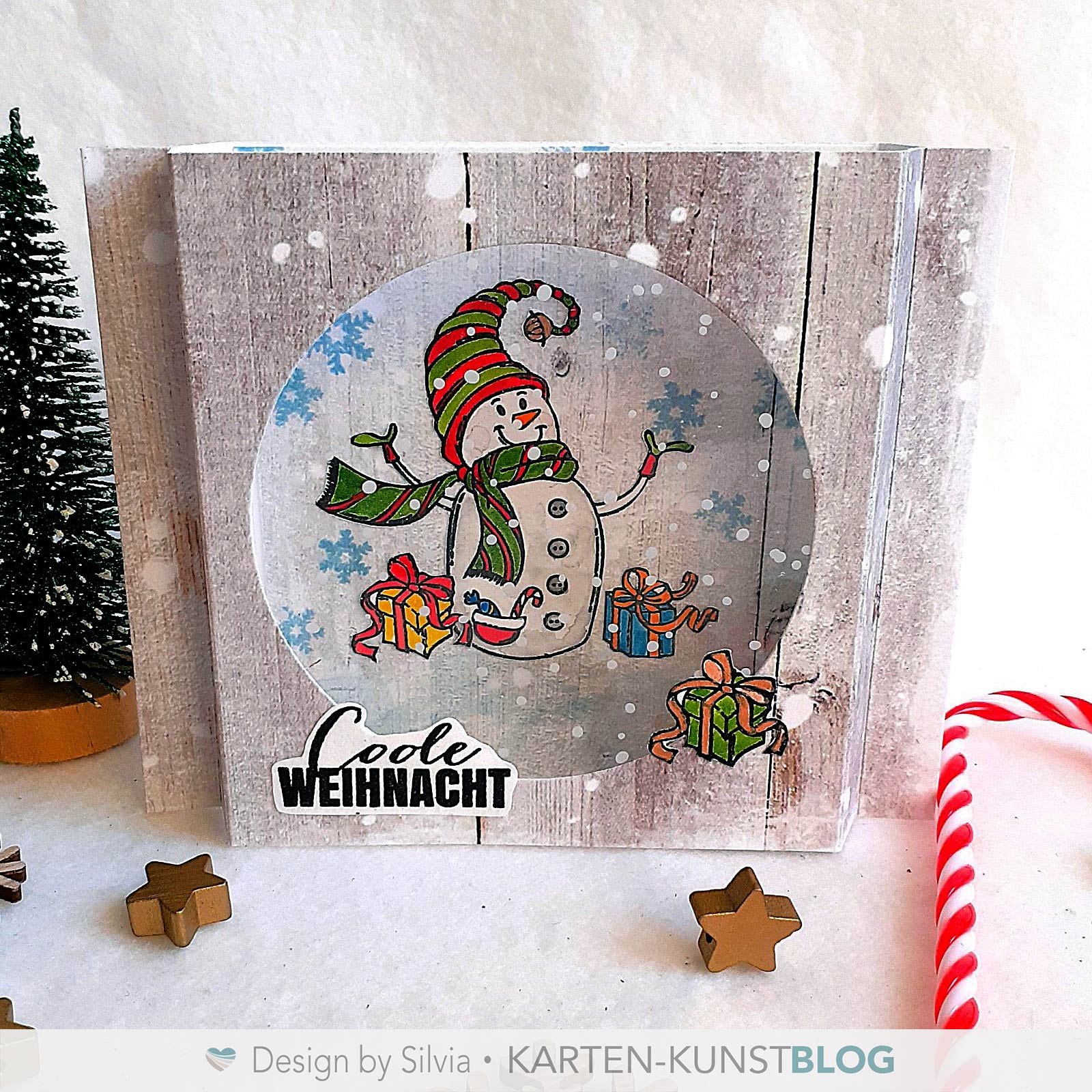 3D-Karte mit Schneemann