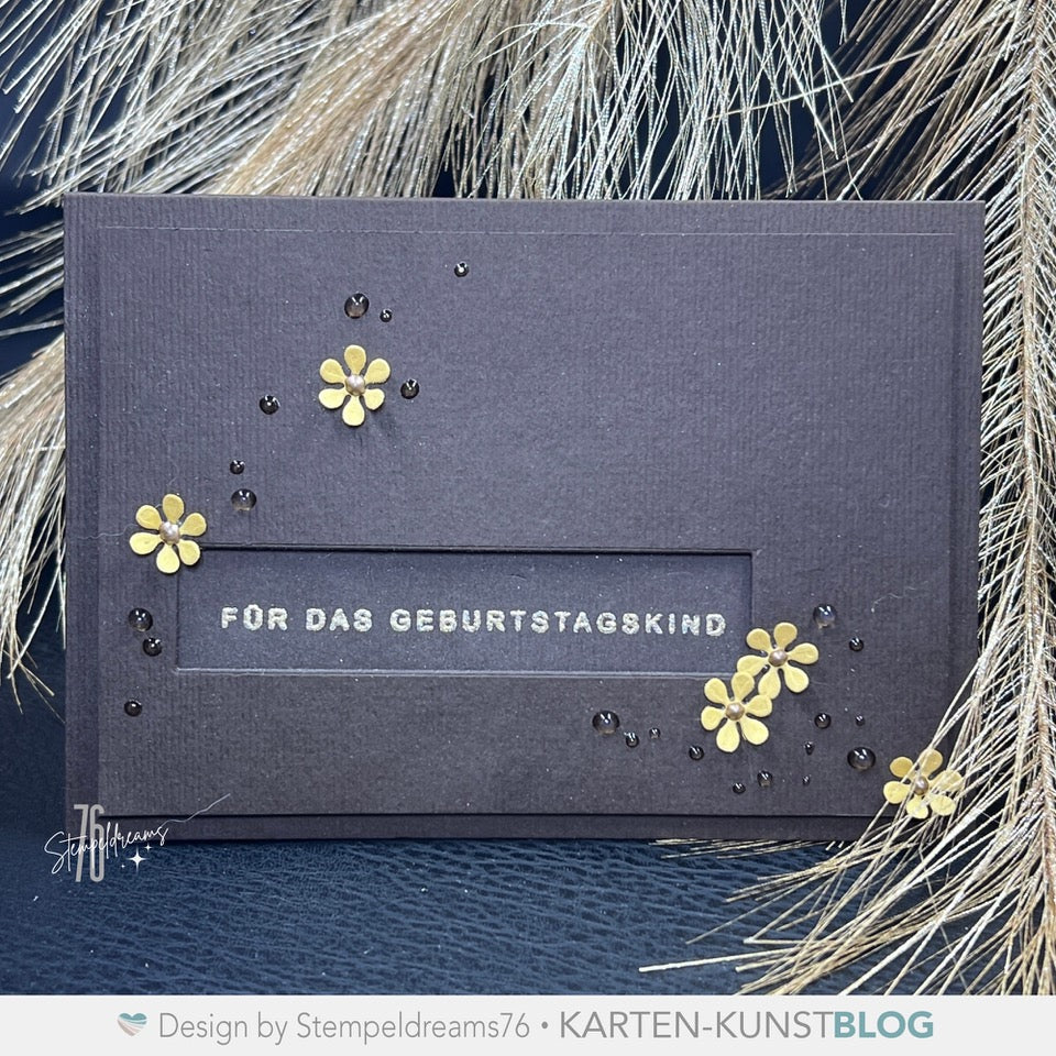 Schnell & edel: Geburtstagskarte mit wenig Material