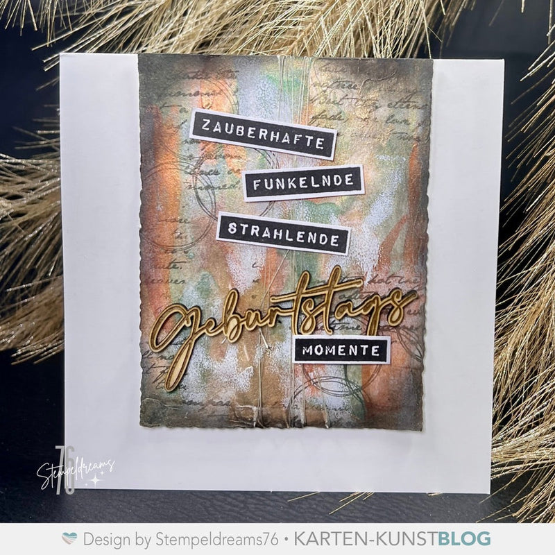 Zauberhafte Mixed Media-Karte mit dem Labelwriter-Stempelset