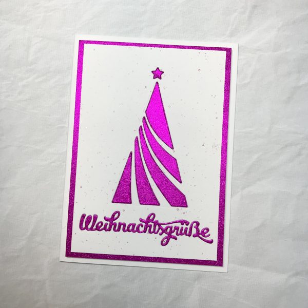 Pretty in Pink - moderne Weihnachtskarte