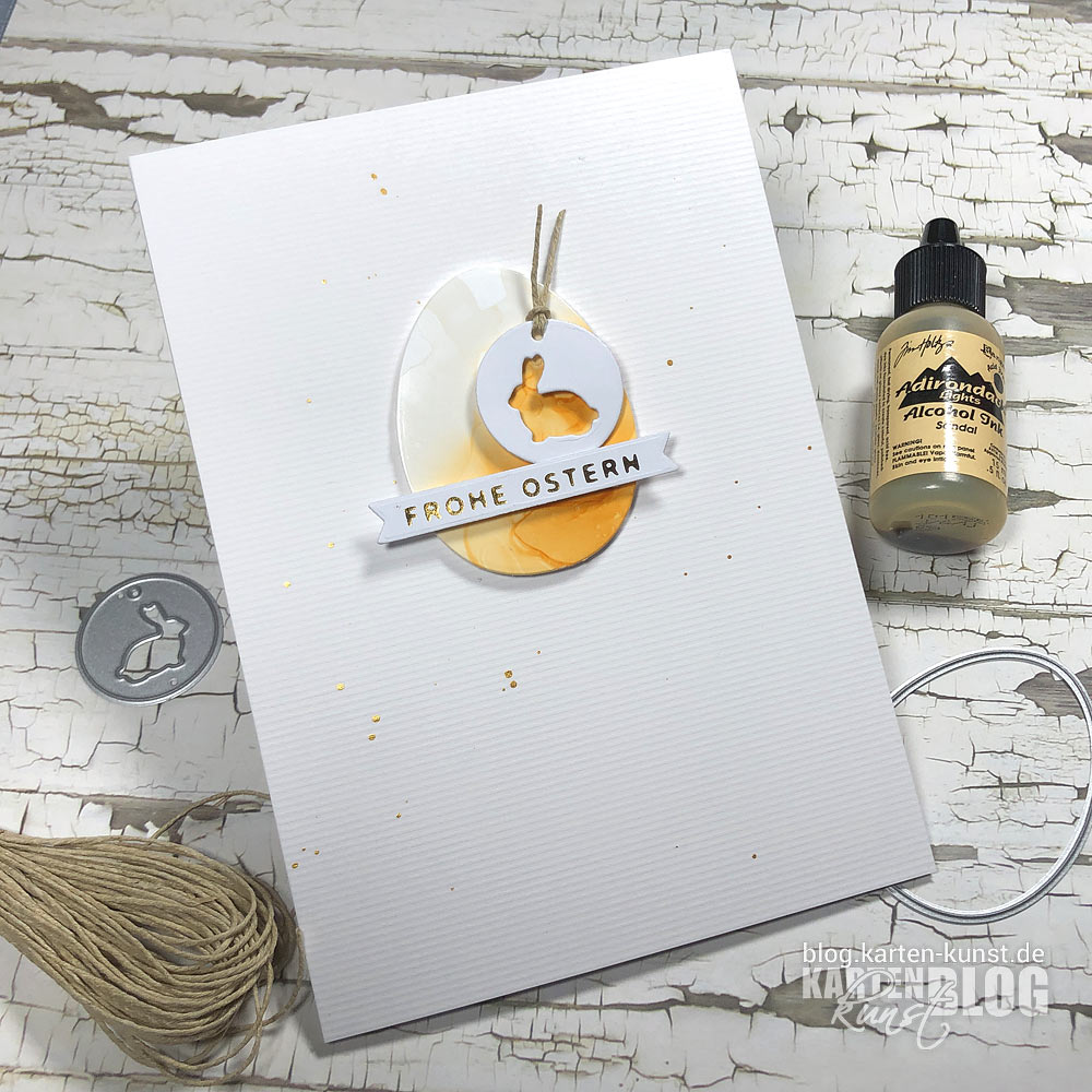 Karten-Kunst Anleitung #22 Stanzbares Motivpapier mit Alcohol Inks