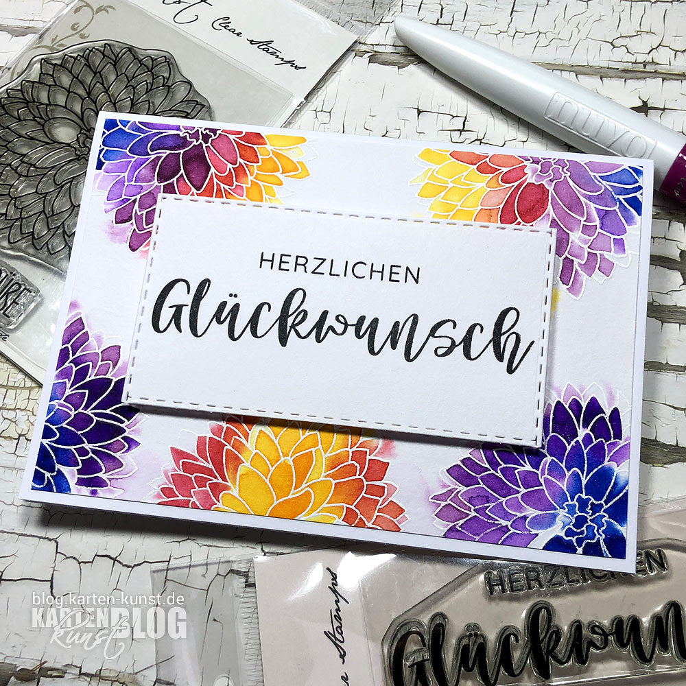 Herzlichen Glückwunsch "gelettert"