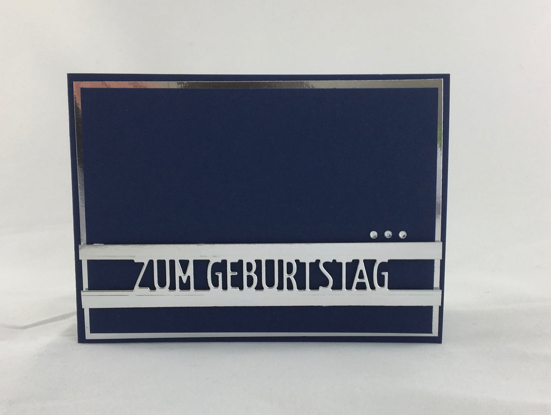 Geburtstagskarte mit Brückentext - männergeeignet