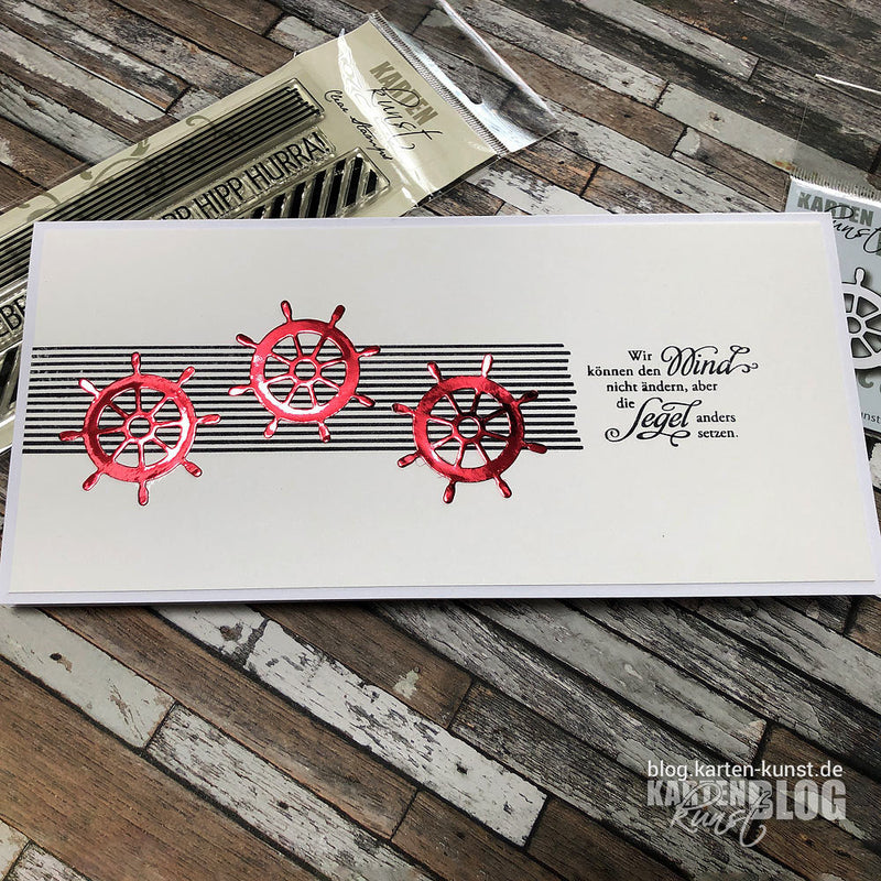 Karten-Kunst Quick Card Friday #72 – Maritime Karte zur #KKSkizze001