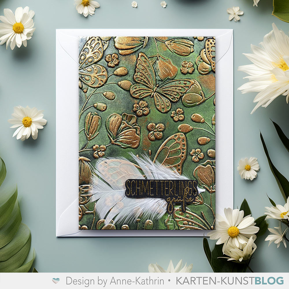 Karten-Kunst Quick Card Friday #76 – Schmetterlinge mit Metallic Gilding Polish