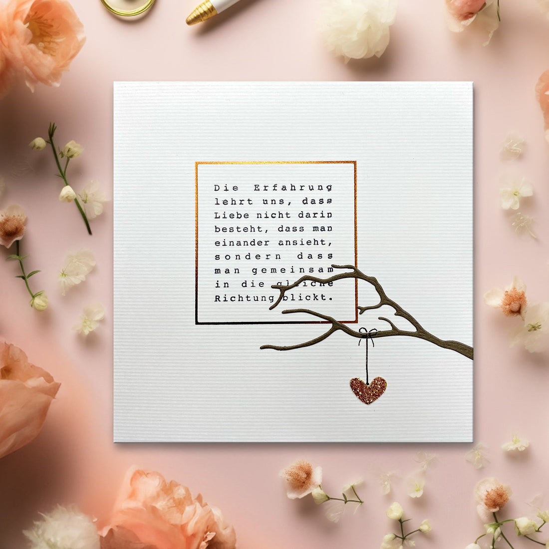 Karten-Kunst Quick Card Friday #77 – Quadratisch getextet