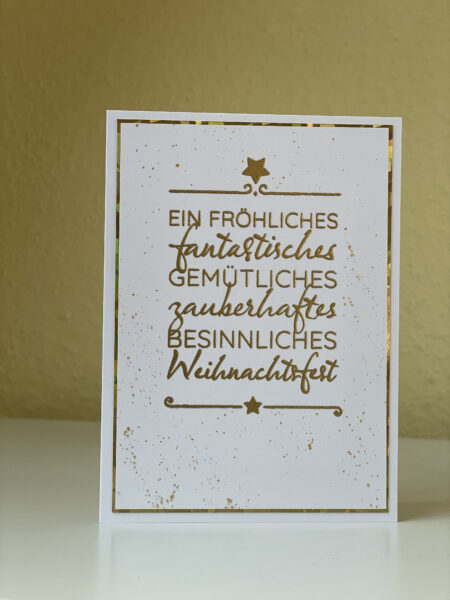 Schnelle Weihnachtskarte 1 - massentauglich