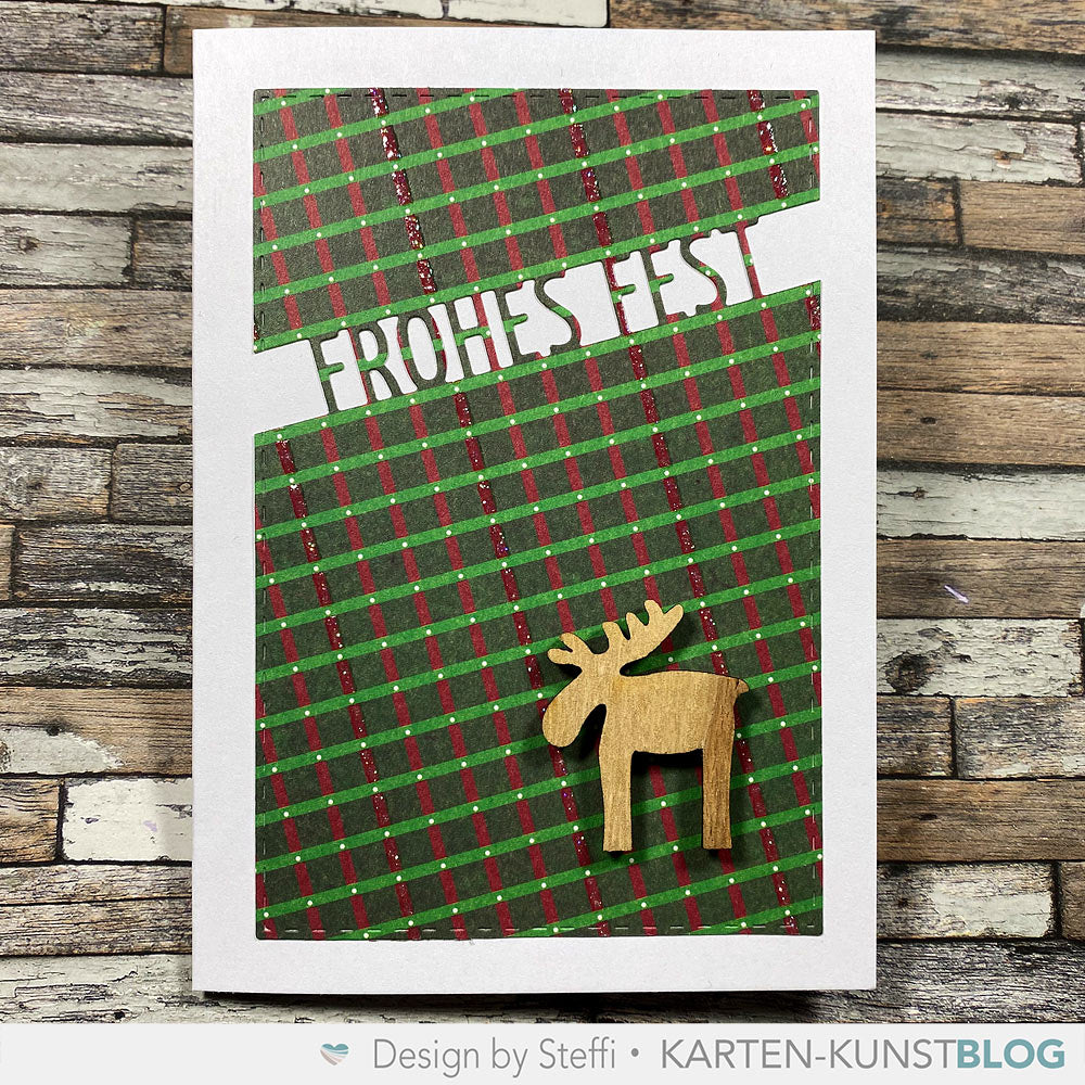 Superschnelle Weihnachtskarte mit Brückentext