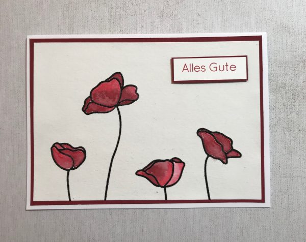 Sommerlicher Mohn in Aquarell