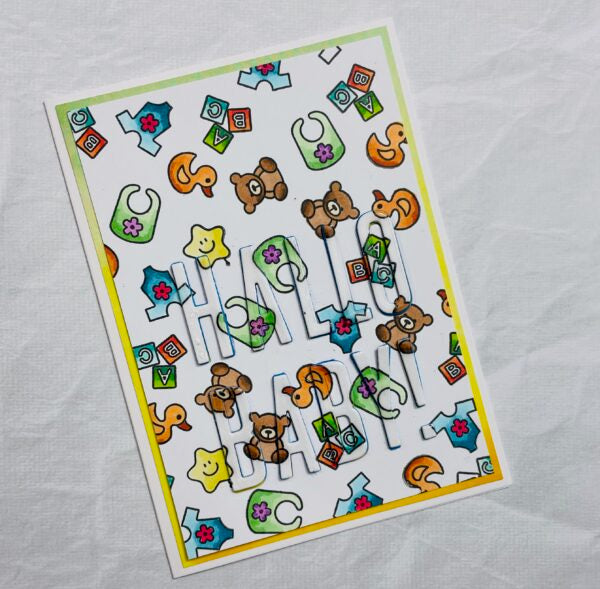 Bunte Baby-Karte
