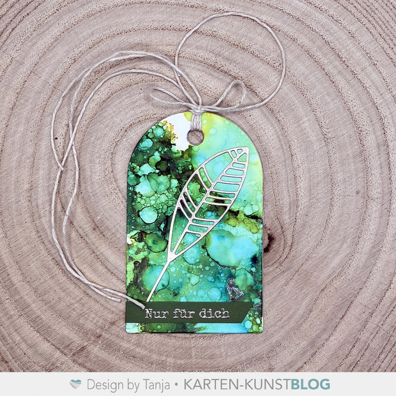 Nur für Dich Alcohol Ink Tag