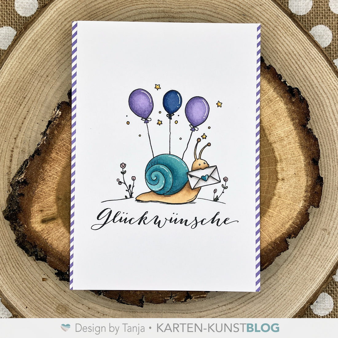 Schnecke mit Ballons