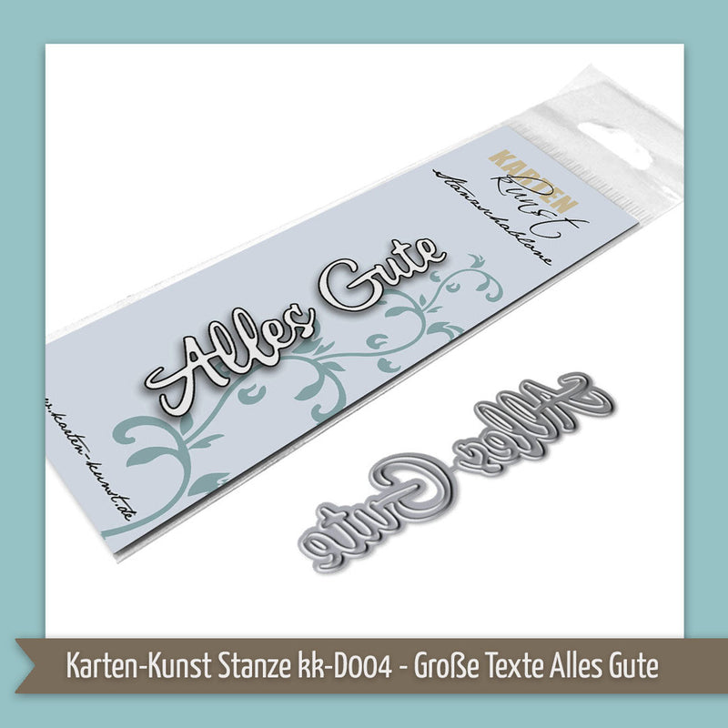Produkt-Spotlight: Karten-Kunst Stanzschablone kk-D004 Große Texte Alles Gute