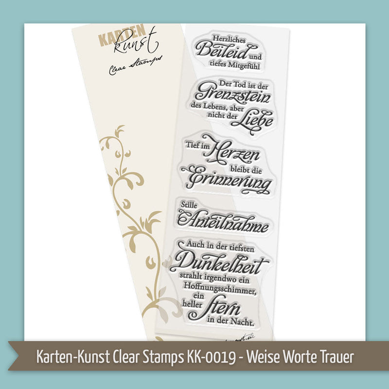 Produkt-Spotlight: Karten-Kunst Clear Stamps KK-0019 - Weise Worte Trauer