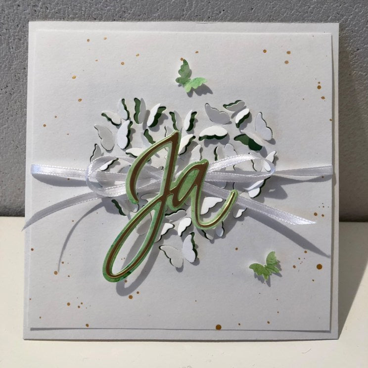 Schmetterlings-Hochzeitskarte