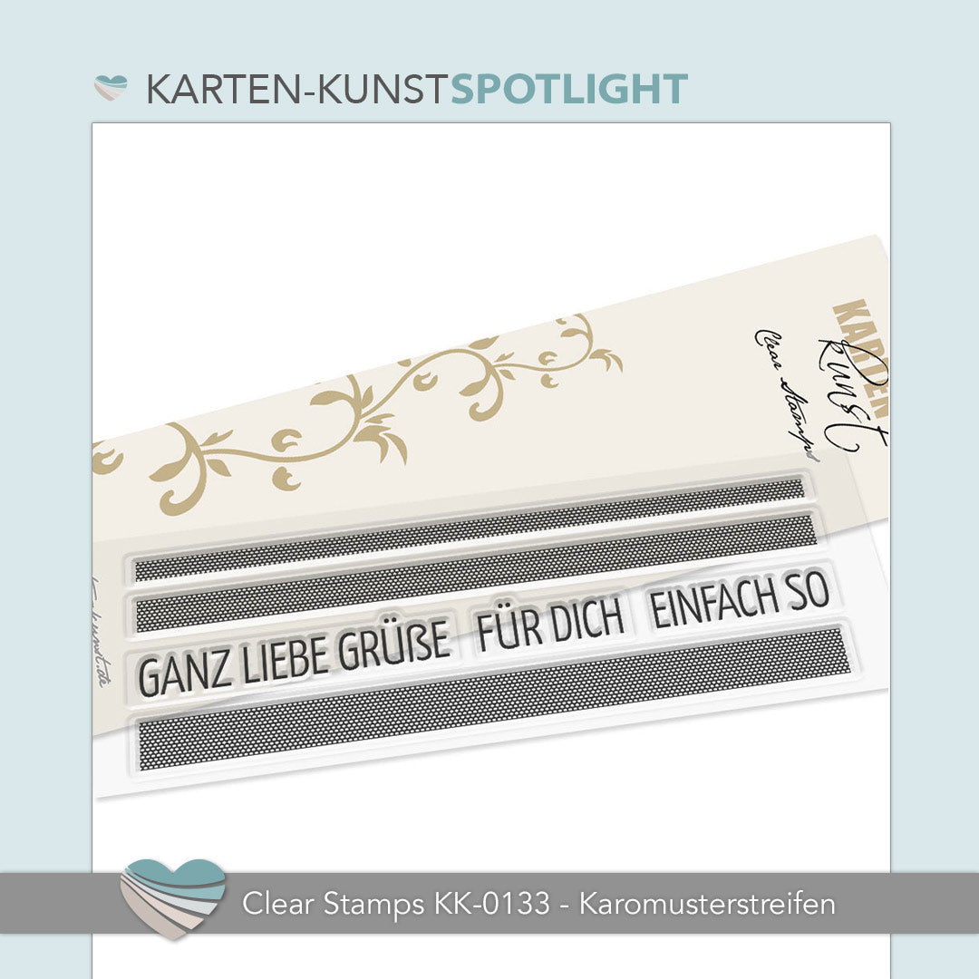 Produkt-Spotlight: Karten-Kunst Clear Stamps KK-0133 - Karomusterstreifen