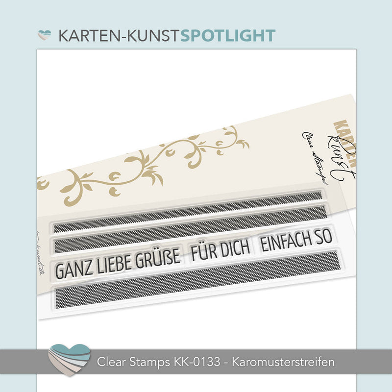 Produkt-Spotlight: Karten-Kunst Clear Stamps KK-0133 - Karomusterstreifen