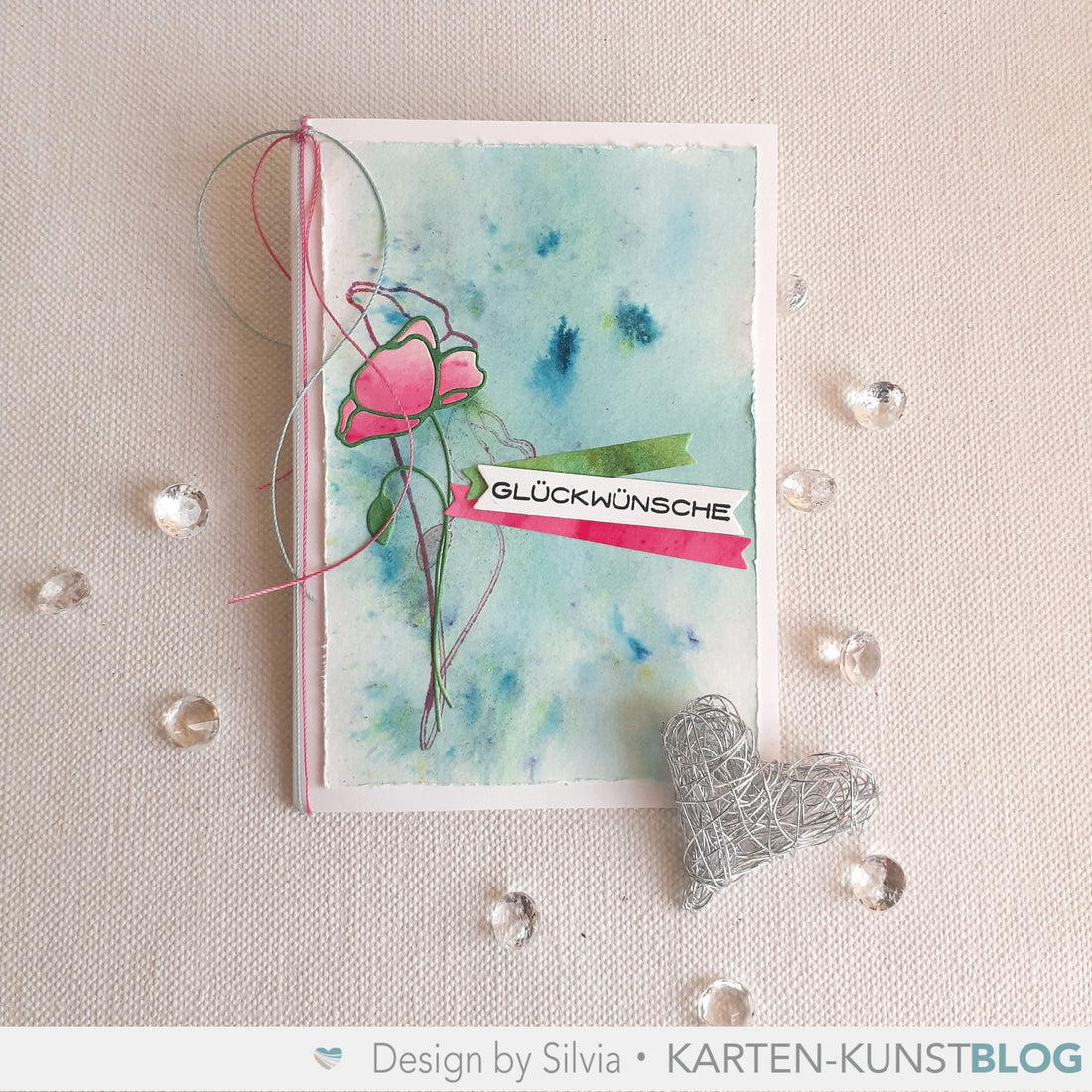 Zarte Karte mit Scribble Poppies: Kreative Inspiration zur #KKSkizze029