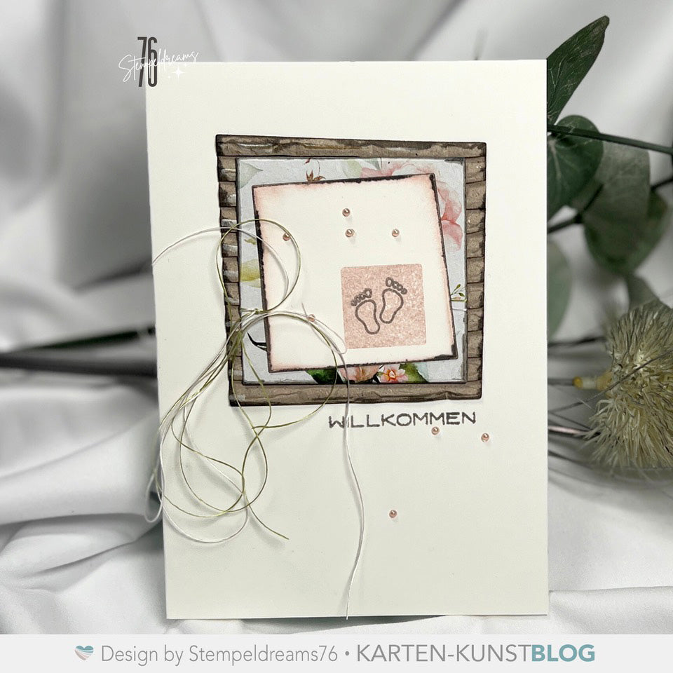 Babykarte im Vintagelook
