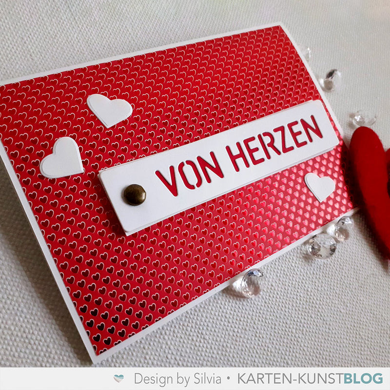 Herz-liche Glückwunschkarte mit Tags