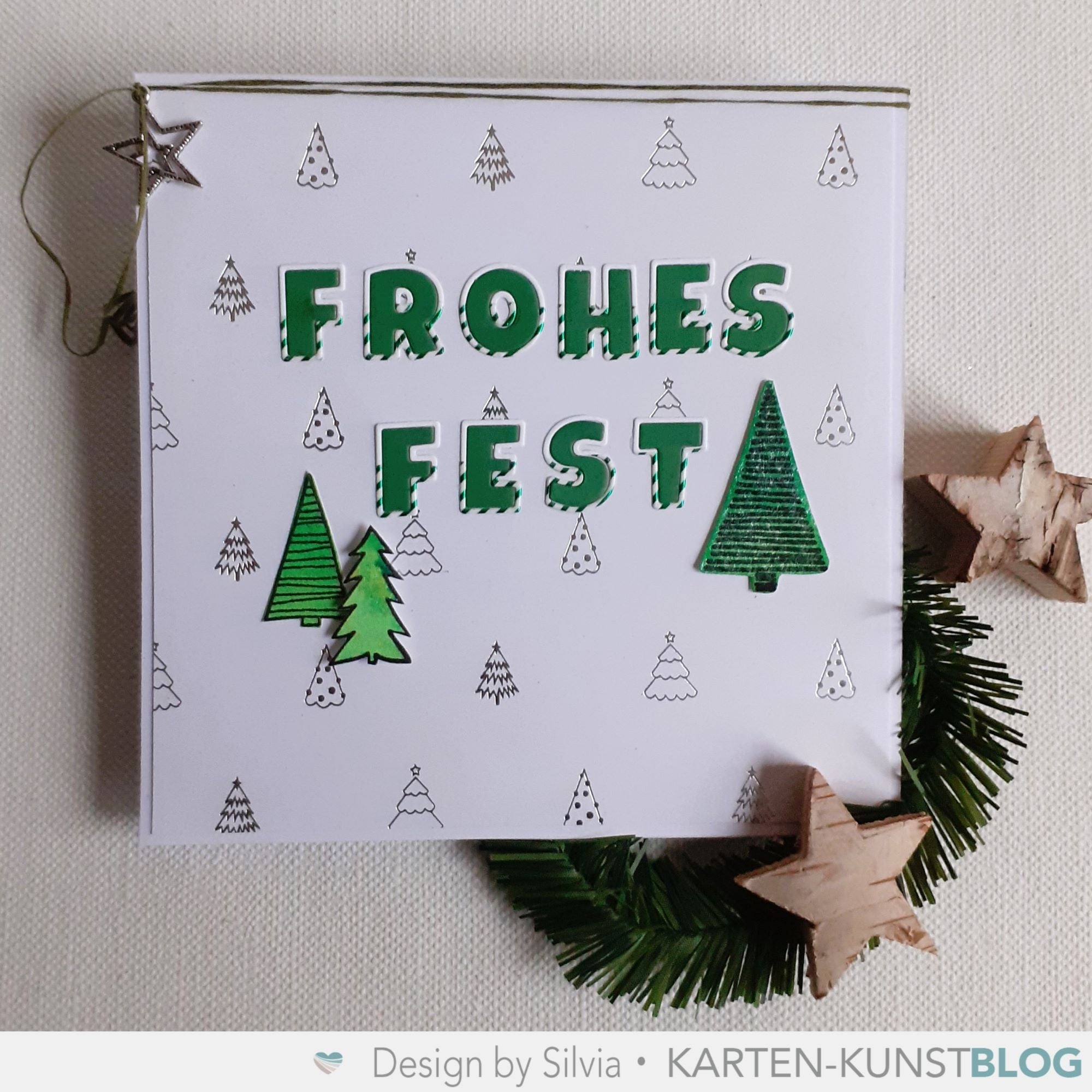 Zweite Weihnachtskarten-Variante mit dem Lucky Alphabet