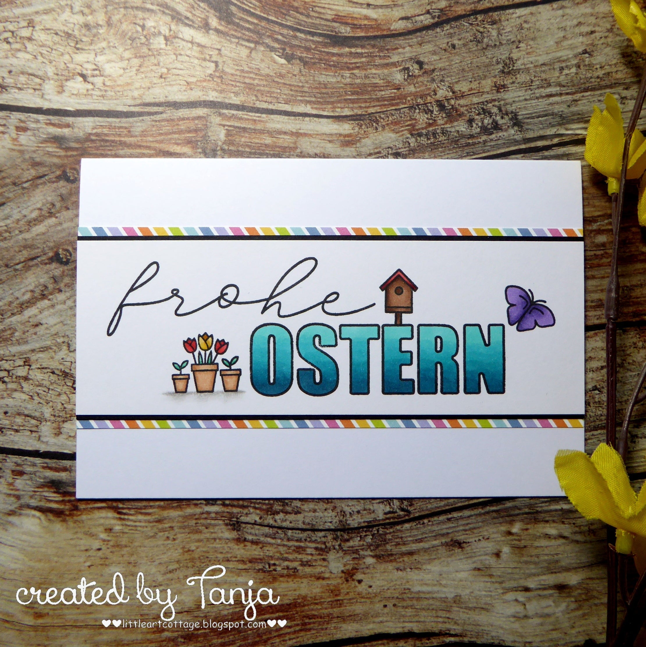 Frohe Ostern mit Mini Stempeln