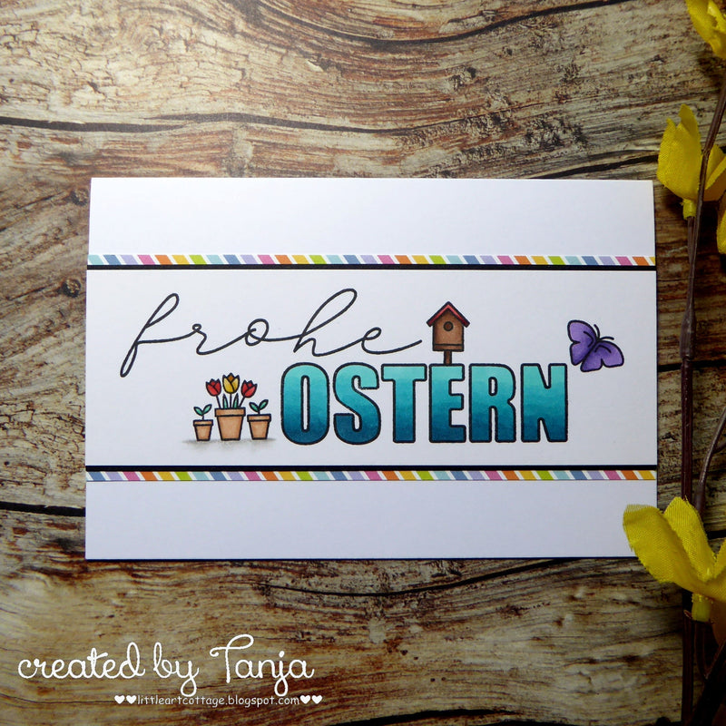 Frohe Ostern mit Mini Stempeln