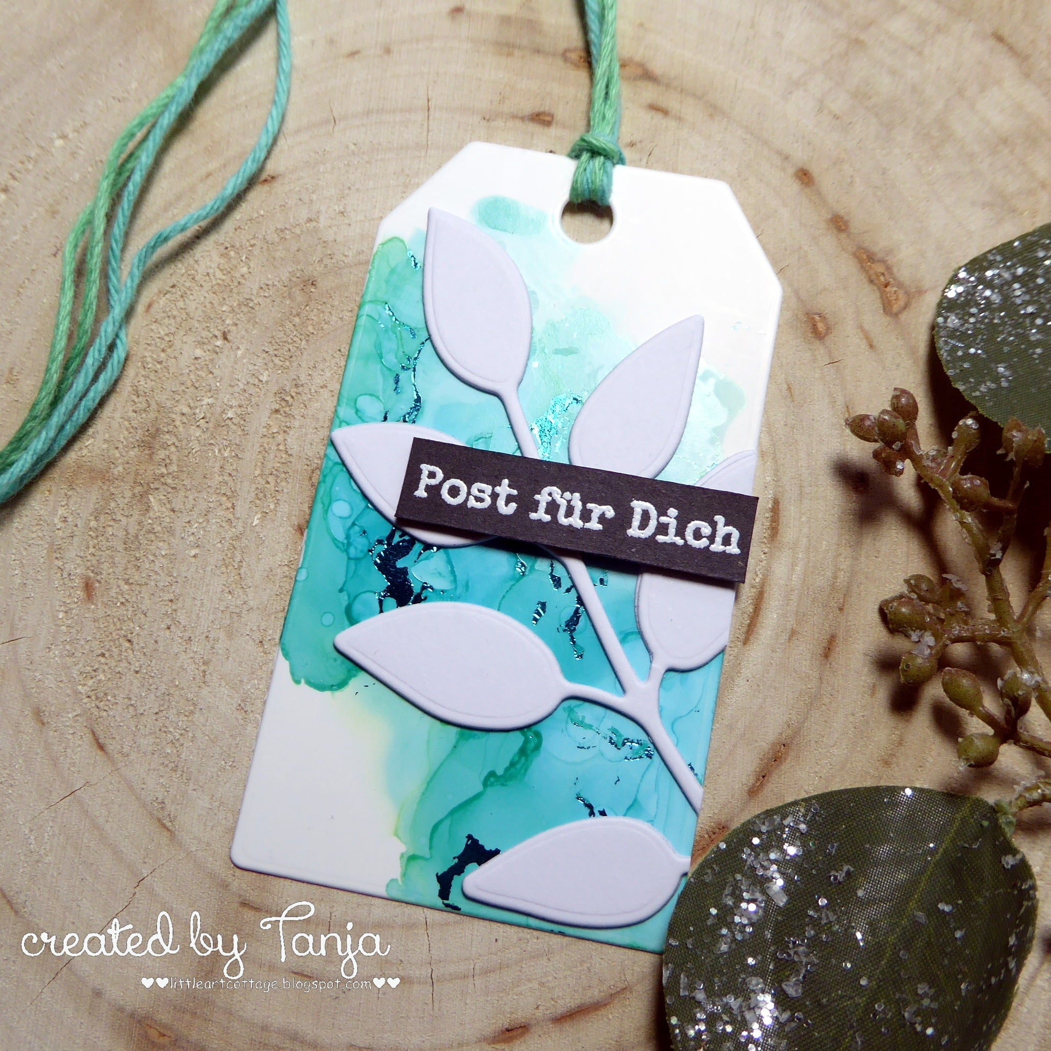 Post für Dich Alcohol Ink Tag