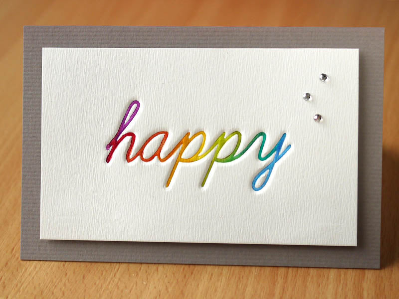 Geprägtes Happy