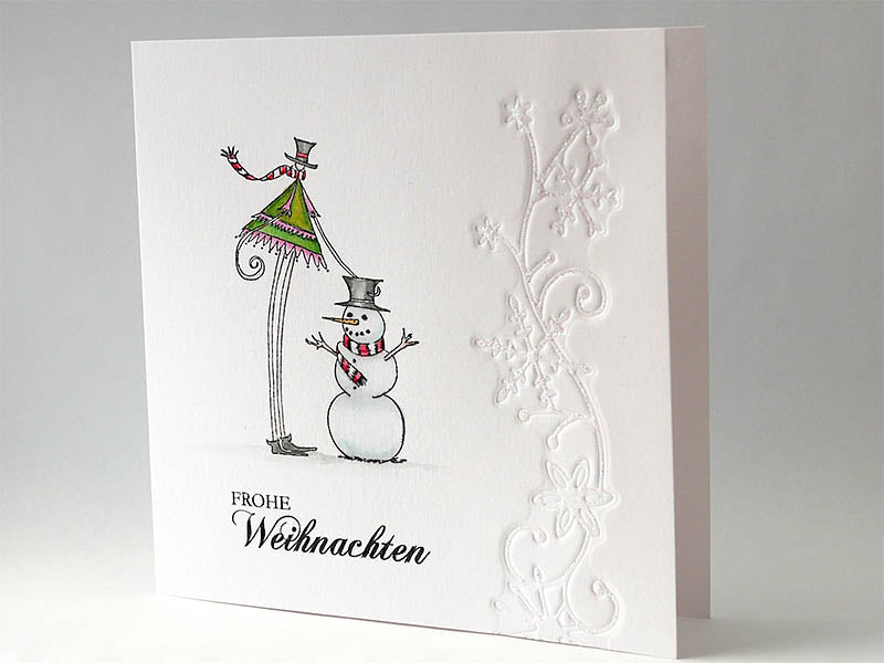 Prägen mit Weihnachts-Stanze