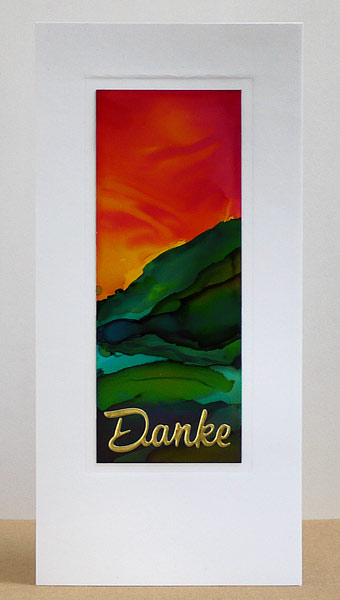 Neue Karten-Kunst-Stanze: Danke