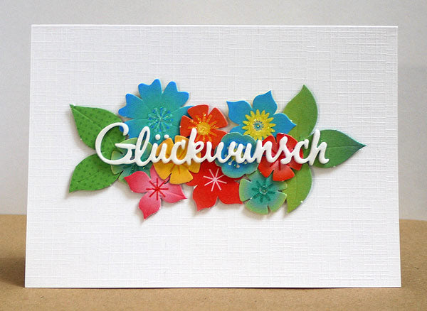 Neue Karten-Kunst-Stanze: Glückwunsch