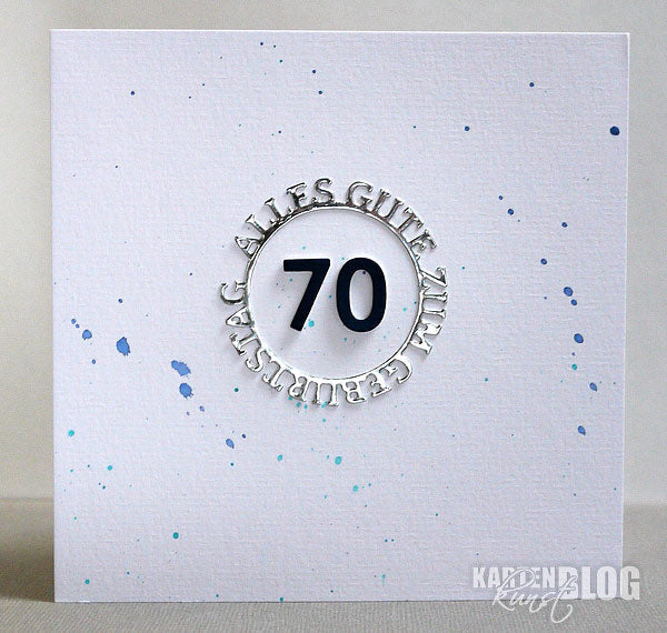 Moderne Karte zum 70. Geburtstag