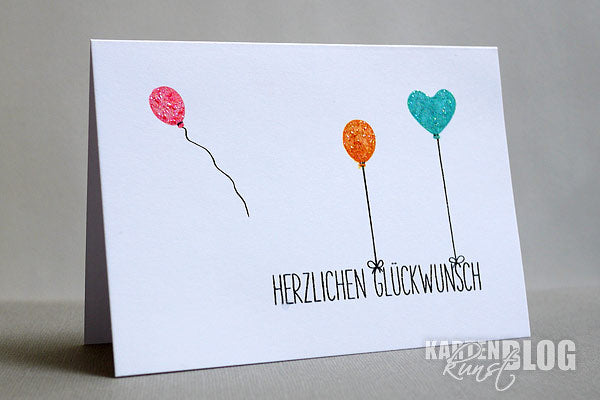 Schneller Luftballon-Glückwunsch