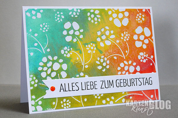 Geburtstagskarte stempeln mit Hero Arts