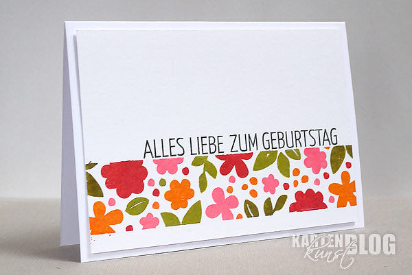 Blümchenbordüre zum Geburtstag