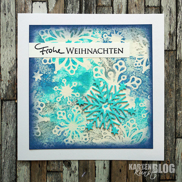 Schneeflockige Weihnachtskarte