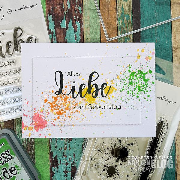 Bunte Splatter-Karte - mit Video!