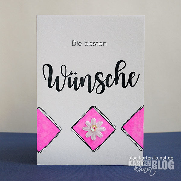 Beste Wünsche im Quadrat