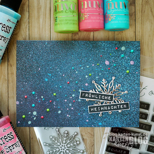Konfetti-Weihnachtskarte mit Distress Oxide Sprays