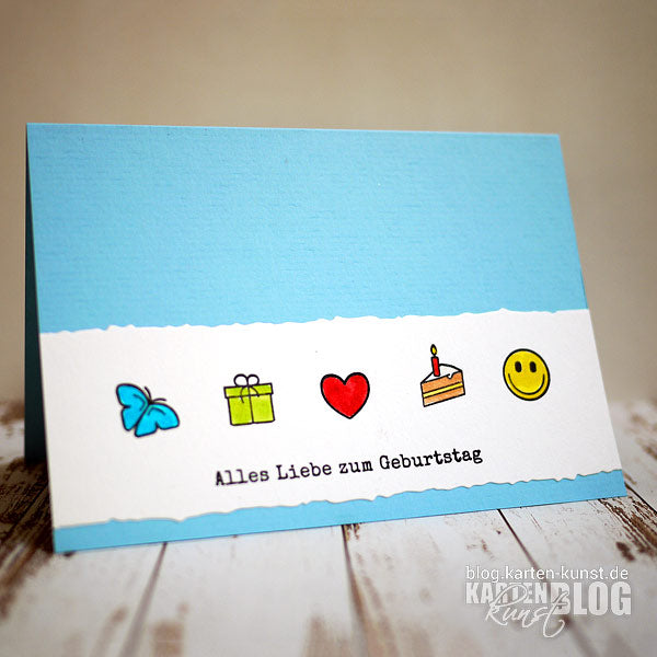 Mini-Stempel-Glückwunsch