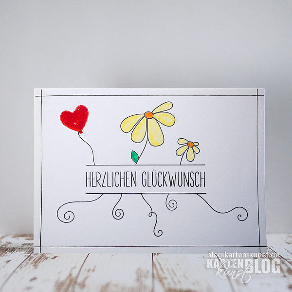 Eingerahmter Glückwunsch