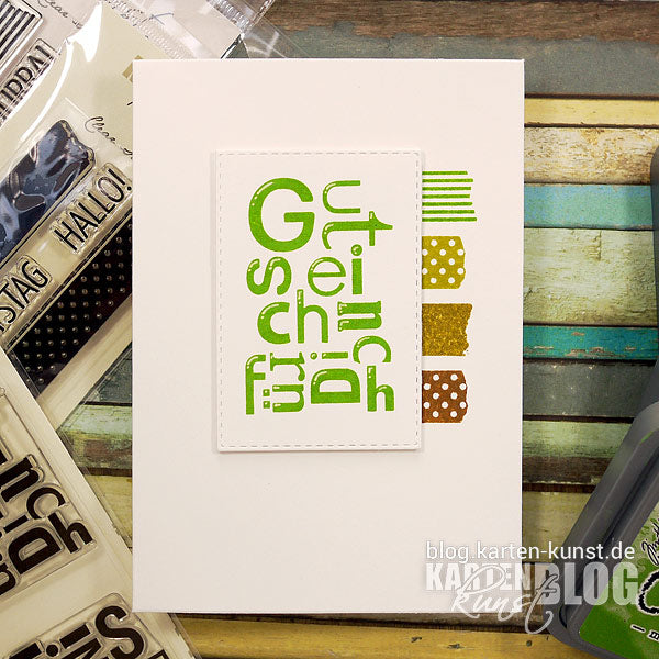 Karten-Kunst Quick Card Friday #10 – Buchstaben in 3D